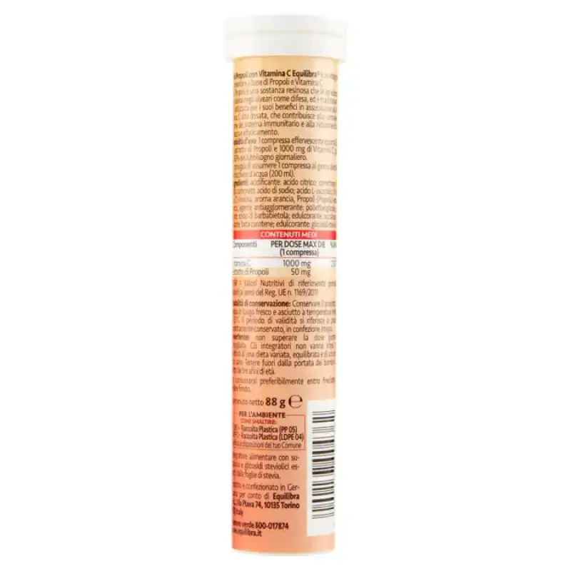 Equilibra Supliment Propolis cu Vitamina C Aroma de Portocala 20 Tablete Bax 12 buc.